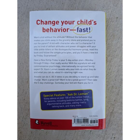 Have a New Kid by Friday: How to Chang- 9780800719029, Dr Kevin Leman, hardcover - Picture 2 of 4